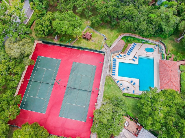 birds eye view of property