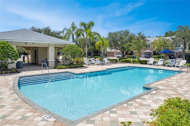 view of pool with a patio area