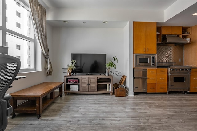 interior space with light wood-type flooring