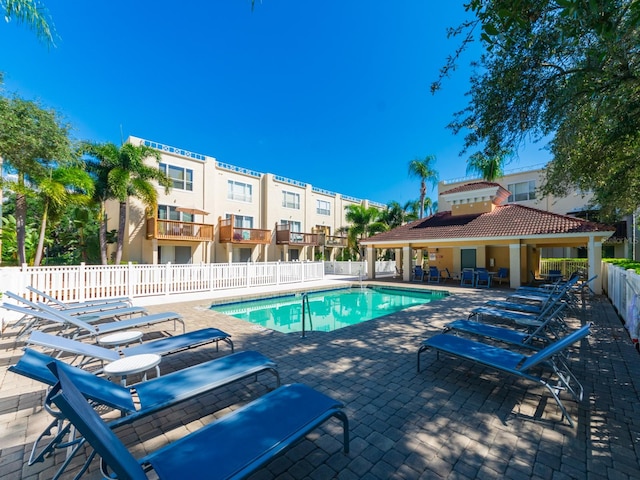 view of pool with a patio