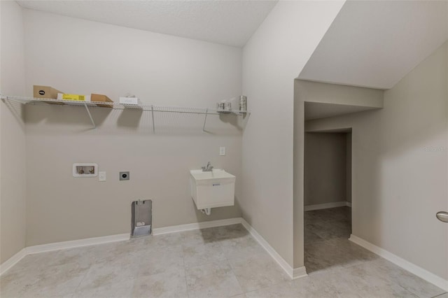 laundry area with hookup for a washing machine and electric dryer hookup