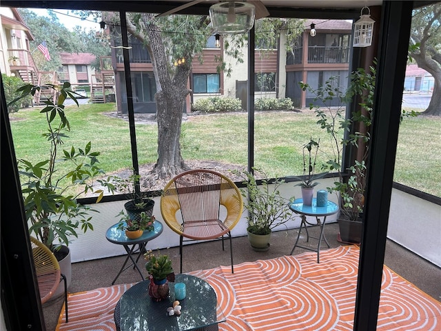 sunroom with a healthy amount of sunlight