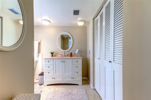 bathroom with vanity