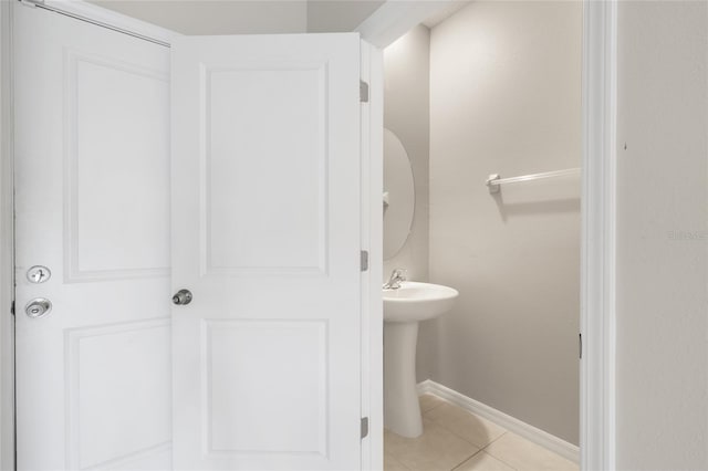 bathroom featuring tile patterned floors