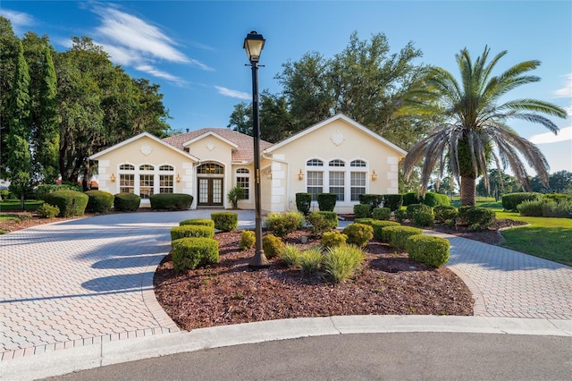 view of front of property with french doors