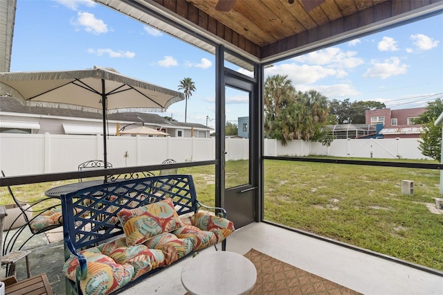 view of sunroom / solarium