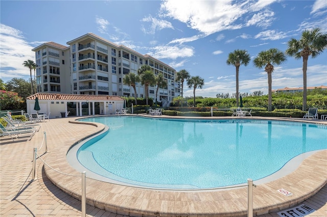 view of pool with a patio area