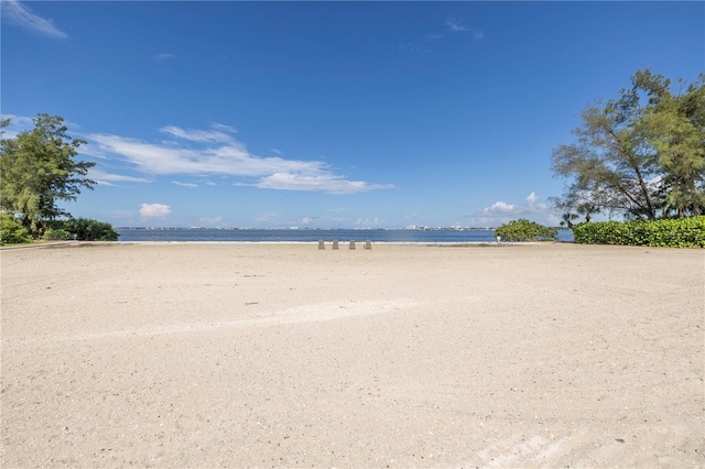 water view featuring a beach view