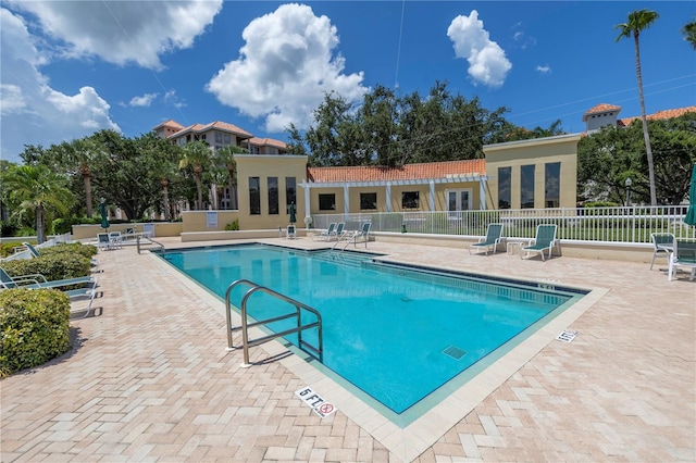 view of pool with a patio area