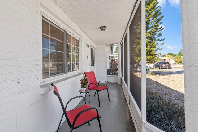 view of sunroom