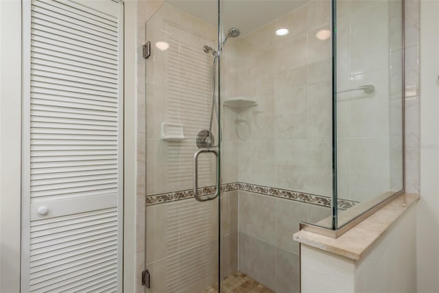 bathroom with walk in shower