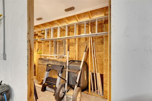 view of storage room