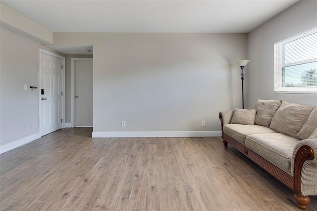 living room with light wood-type flooring