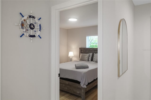 bedroom featuring hardwood / wood-style floors