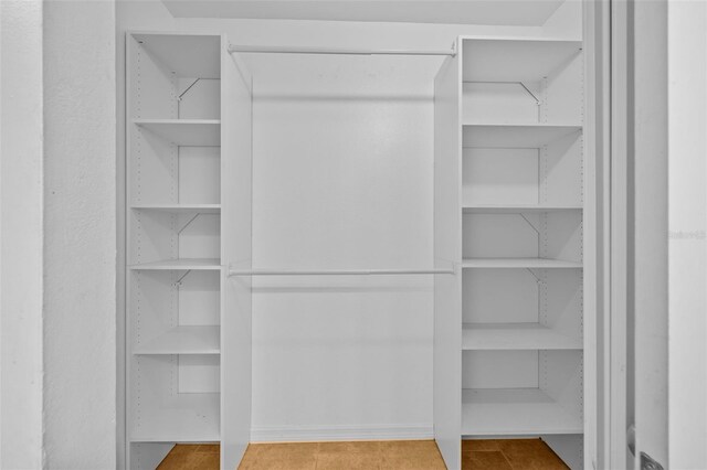 view of walk in closet