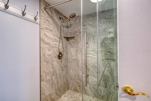 bathroom featuring walk in shower