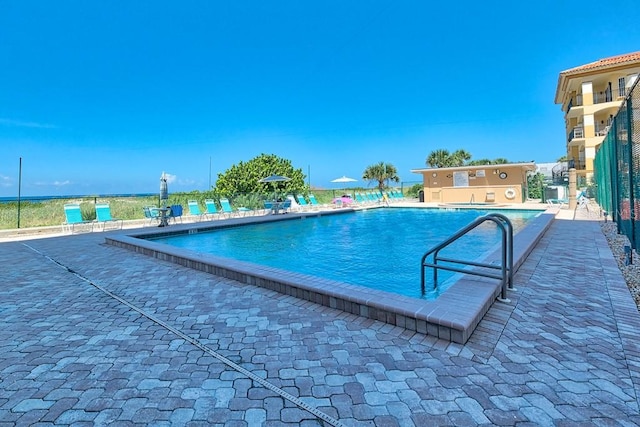 view of pool with a patio