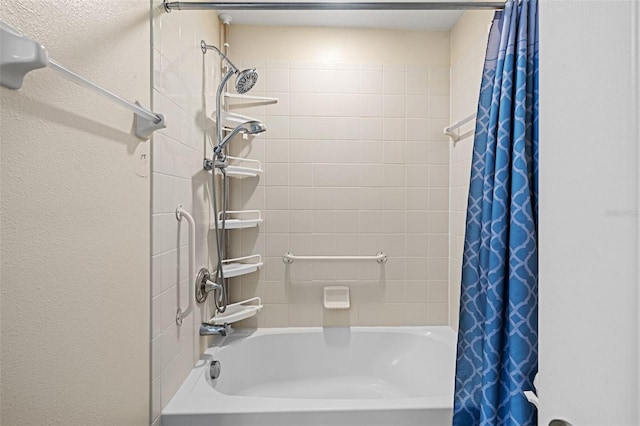 bathroom featuring shower / bath combination with curtain