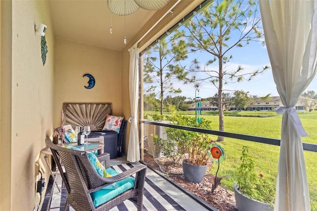 view of sunroom