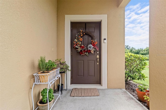 view of doorway to property