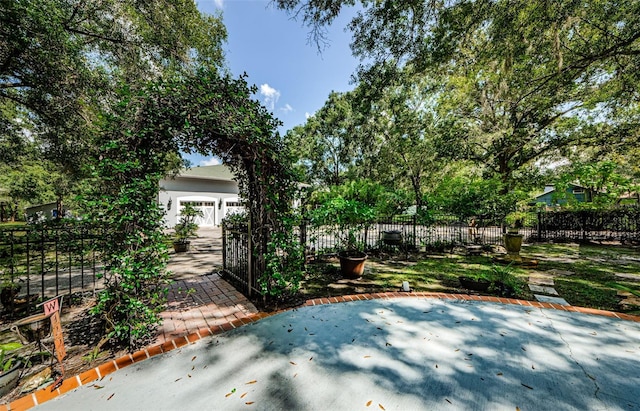 exterior space with fence