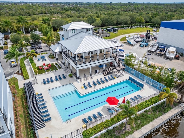 birds eye view of property