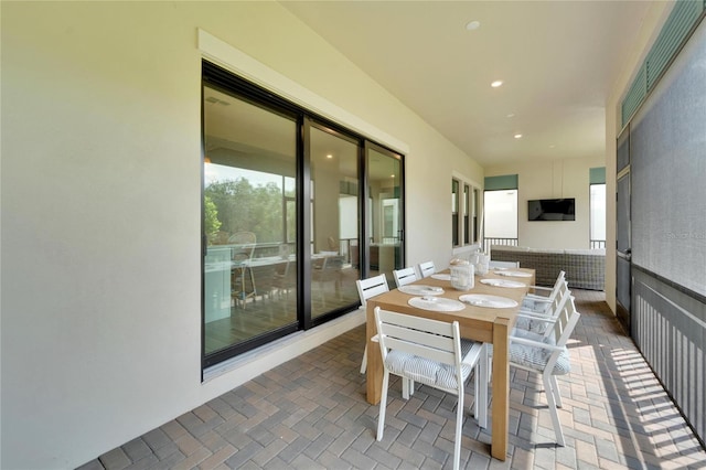 view of sunroom