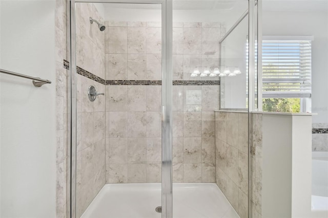 bathroom with an enclosed shower