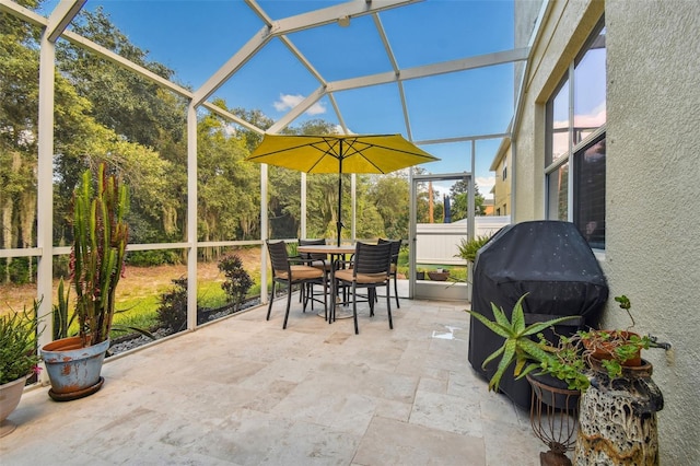 view of sunroom