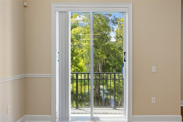 doorway featuring plenty of natural light