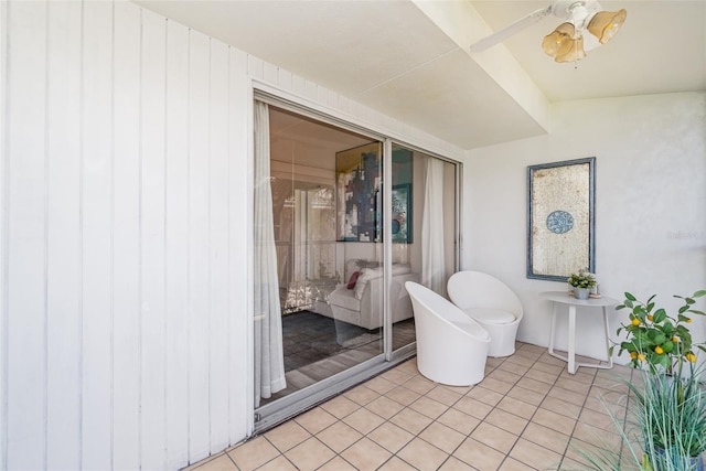 view of patio / terrace with ceiling fan