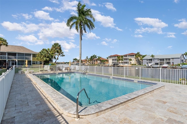 view of pool with a patio area