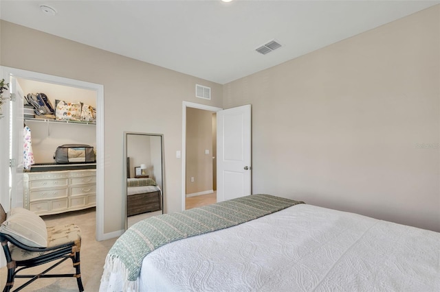 view of carpeted bedroom