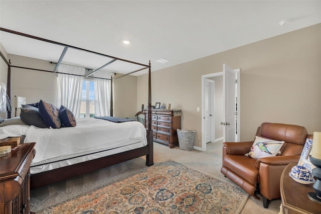 view of carpeted bedroom