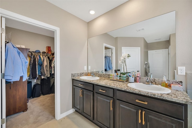 bathroom featuring vanity