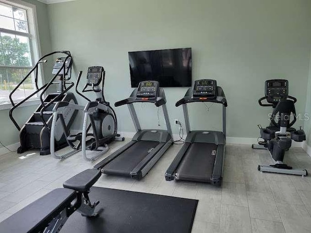 view of exercise room