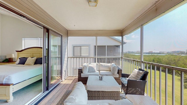 sunroom with plenty of natural light