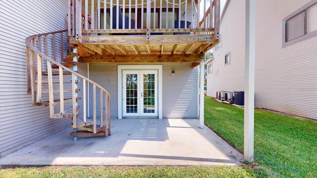 view of patio with central air condition unit