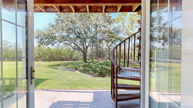 view of doorway to outside