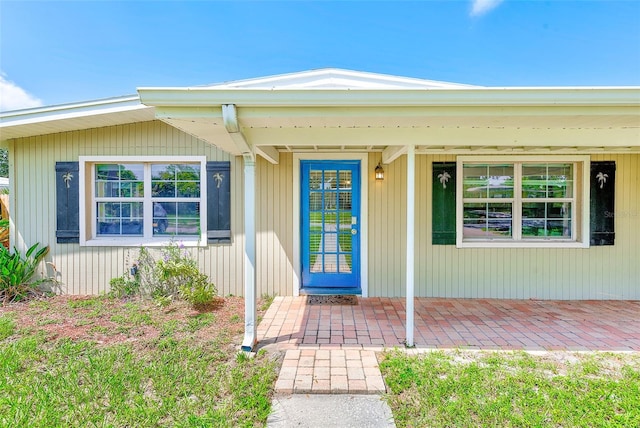 exterior space with a porch