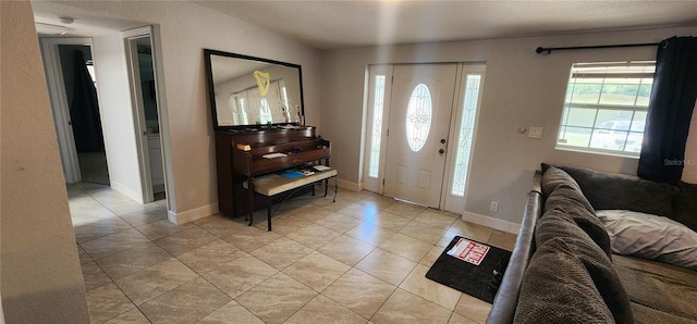 view of tiled foyer