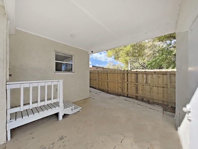 view of patio / terrace with fence