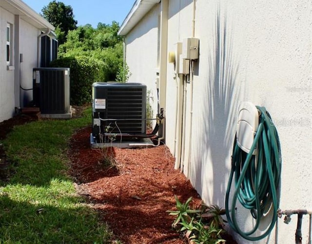 view of home's exterior featuring central AC