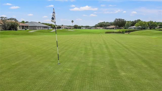 view of community featuring a lawn