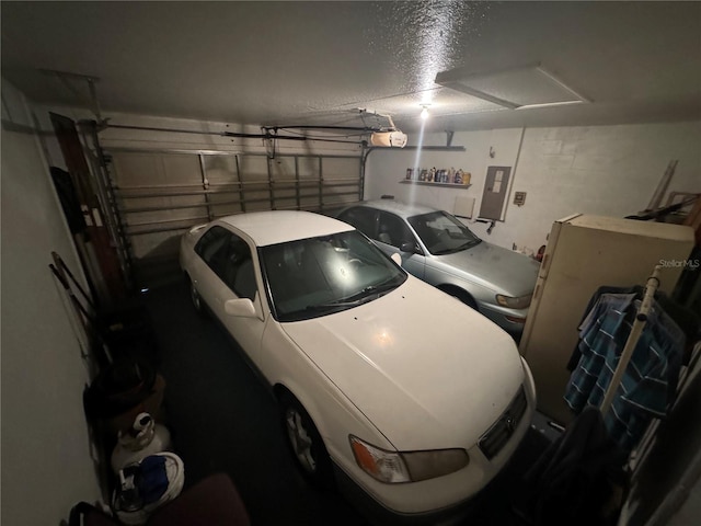 garage with electric panel