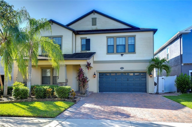 view of front of home featuring a garage