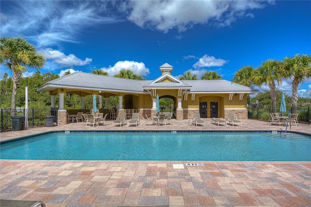 view of pool with a patio