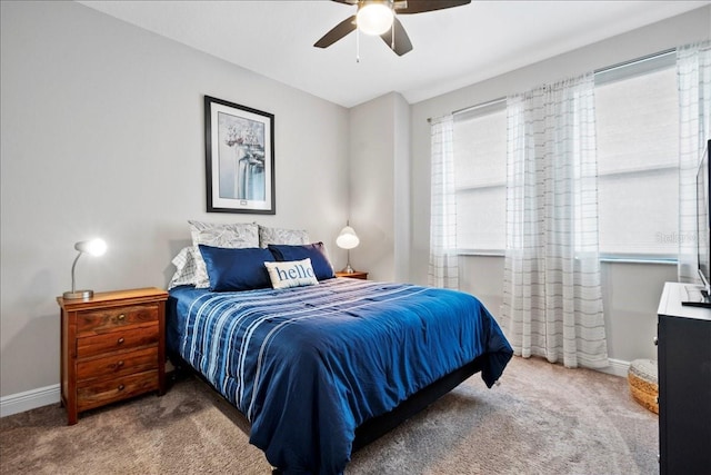 619 Windward Cir S, Boynton Beach, FL 33435 - carpeted bedroom featuring baseboards and ceiling fan