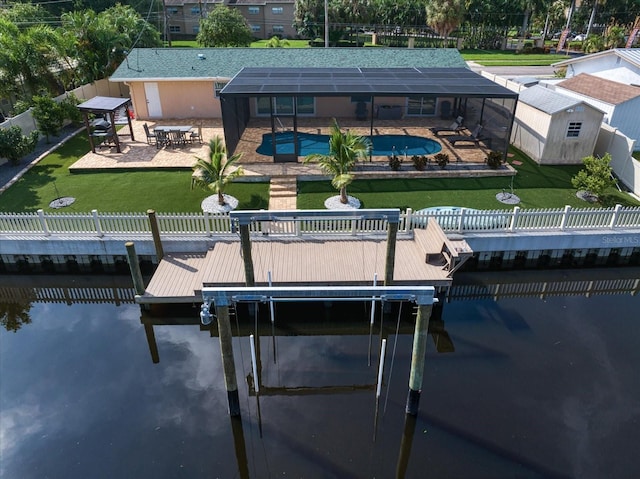 dock area with a patio area