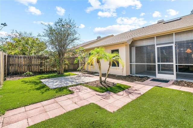 view of yard with a patio